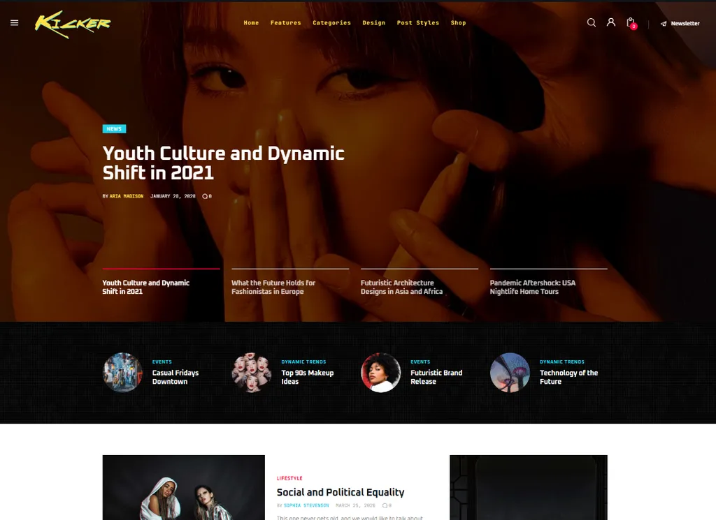 Kick | Thème WordPress de magazine de blog polyvalent + Gutenberg
