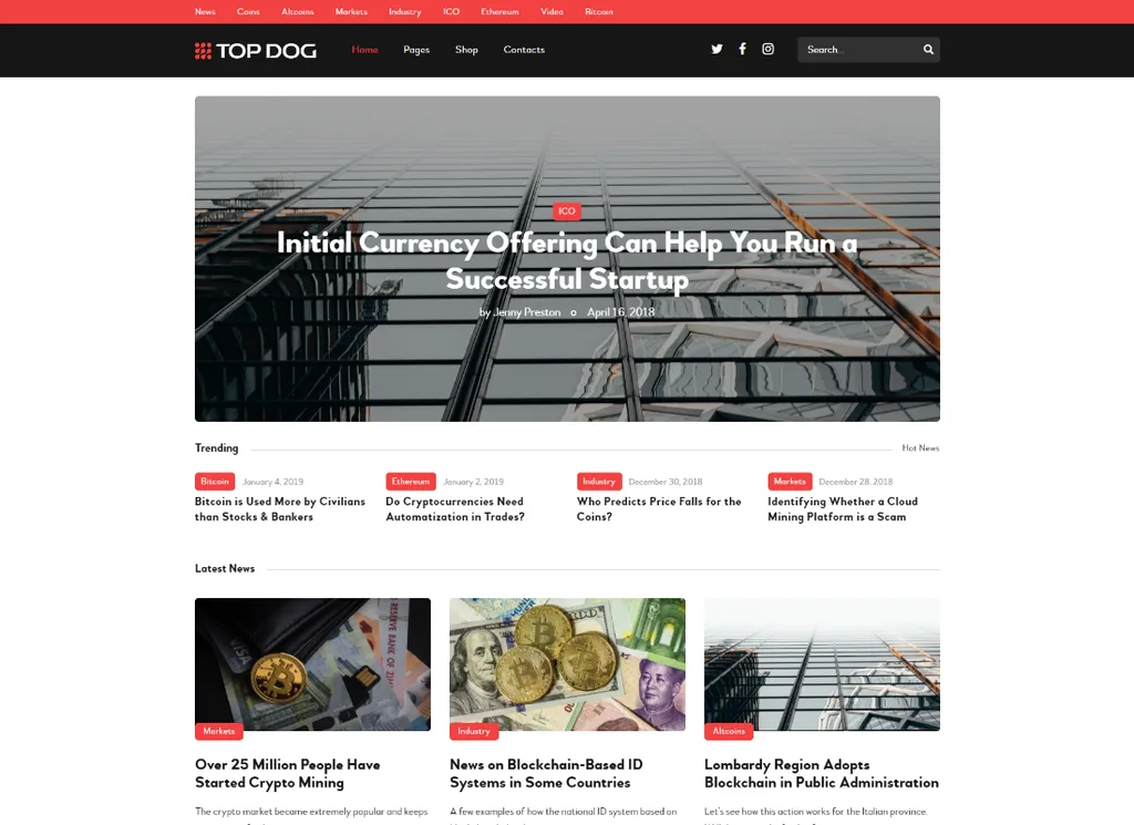Meilleur chien | Thème WordPress pour blog et magazine Elementor tout-en-un