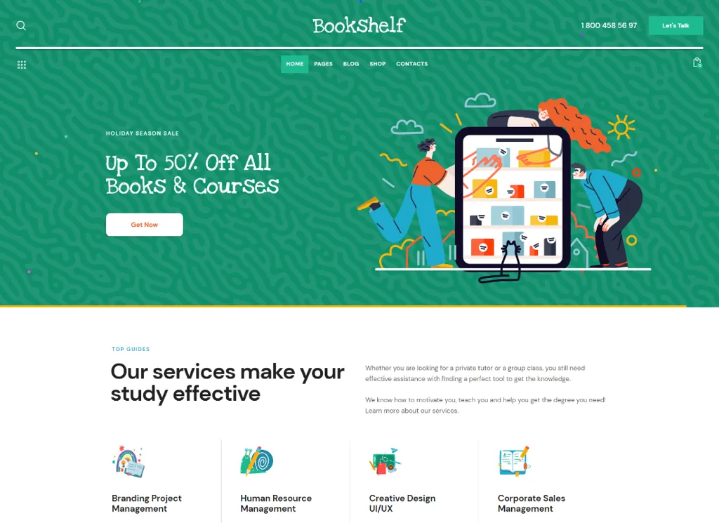 Bookshelf - Thème WordPress pour la boutique en ligne de livres et médias