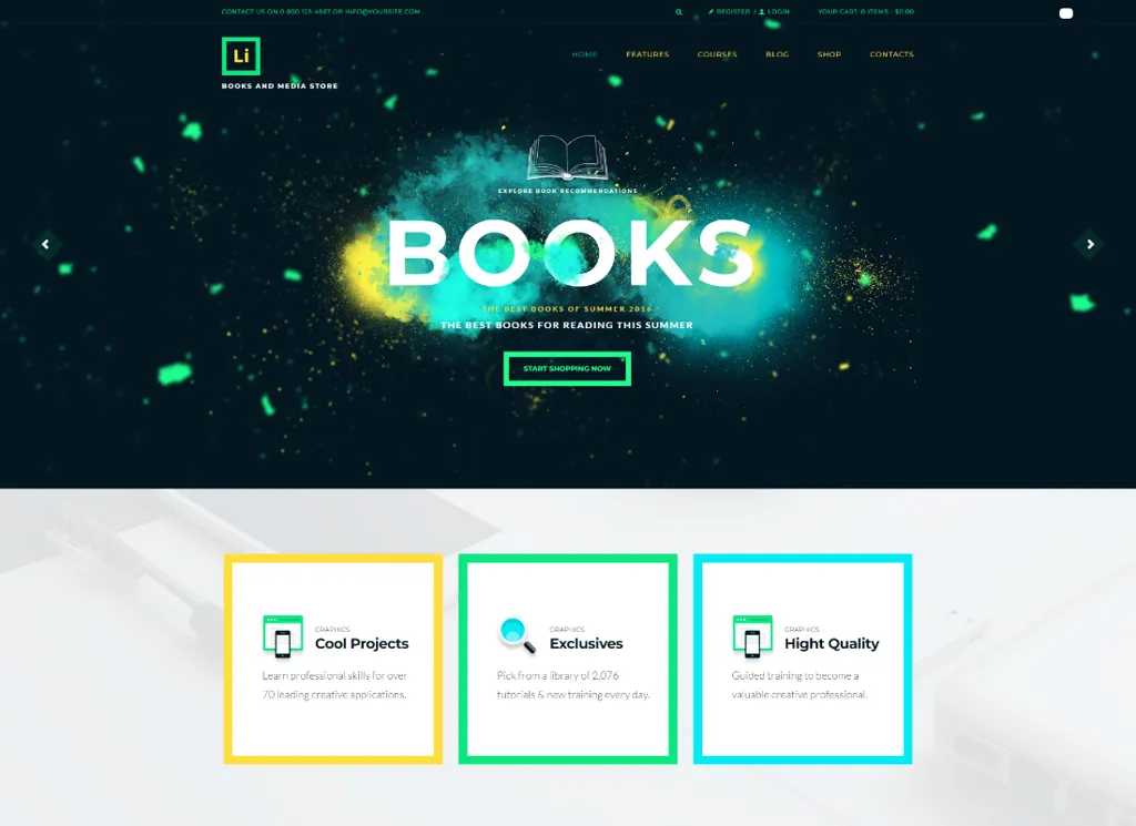 Lorem Ipsum - Thème WordPress pour la boutique de livres et de médias