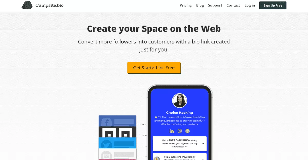 Sito web del campeggio.Bio
