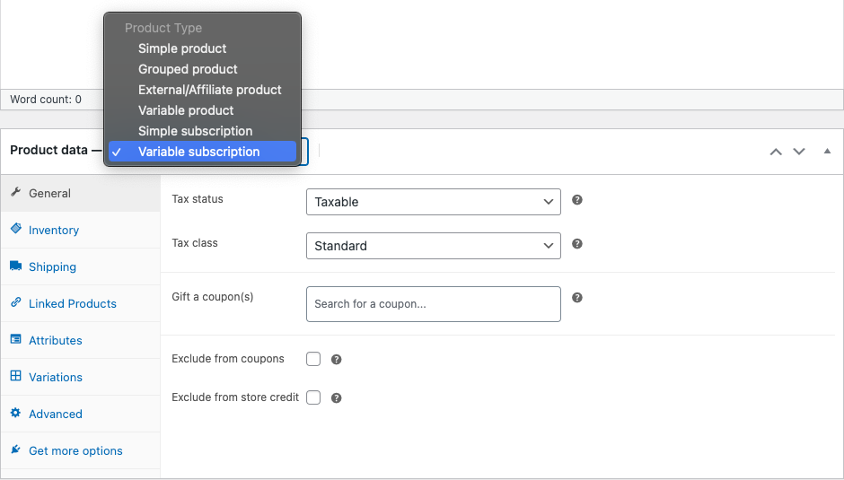 Variables Abonnementprodukt für den WooCommerce-Shop