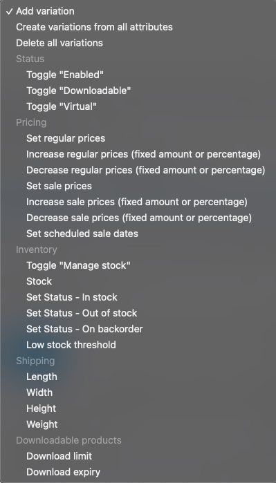 Produktvariationen im Abo-Plugin