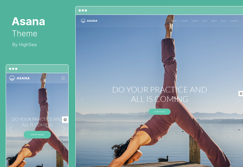 Tema de Asana - Tema de WordPress para yoga