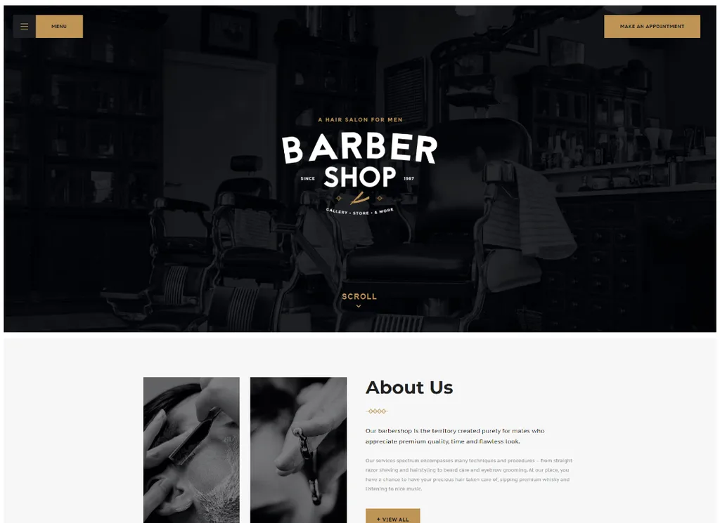 沙龙 |理发店和纹身工作室 WordPress 主题