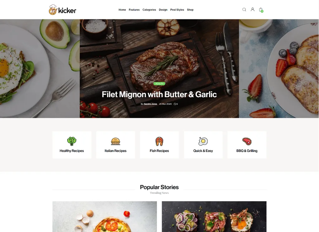 Kicker - Mehrzweck-Blog-Magazin-WordPress-Thema