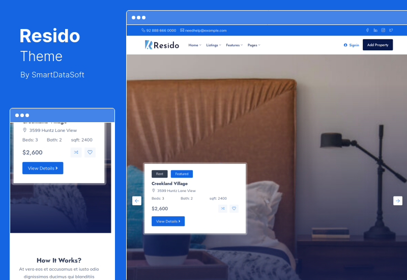 Resido 主题 - 房地产 WordPress 主题