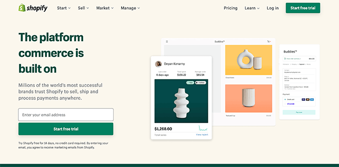 Shopify 网站 Shopify website