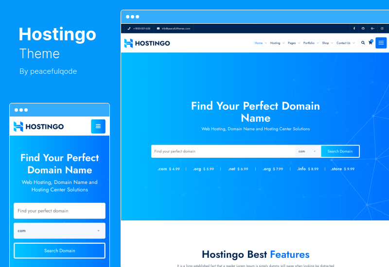 Hostingo 主题 - 托管和 WHMCS WordPress 主题