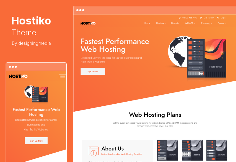 Hostiko 主题 - WHMCS 托管 WordPress 主题