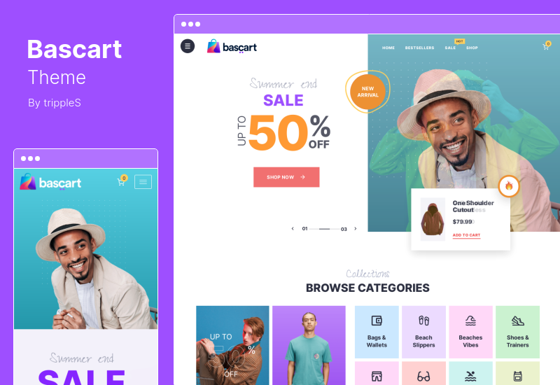 Bascart 主题 - 多供应商市场和 WooCommerce WordPress 主题与生成器