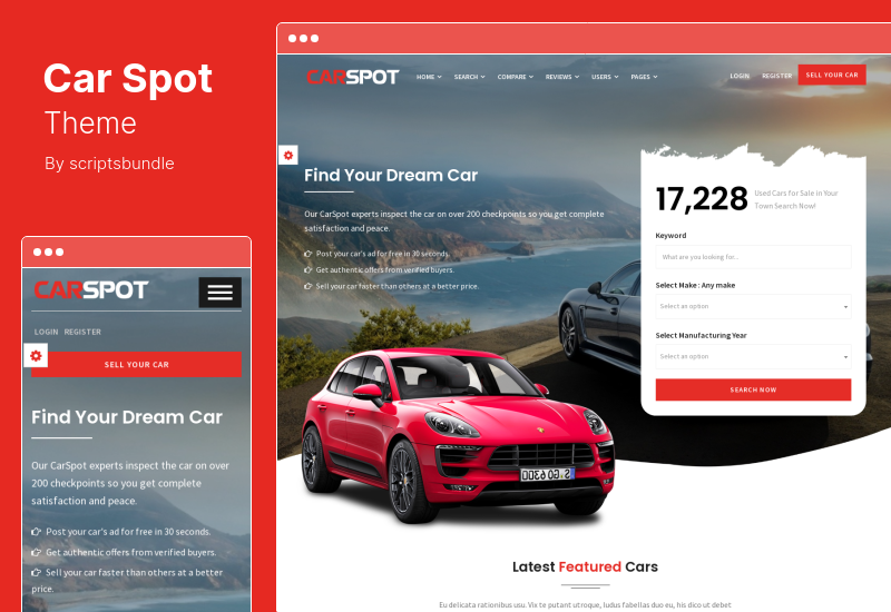 CarSpot 主题 - 经销商分类 WordPress 主题