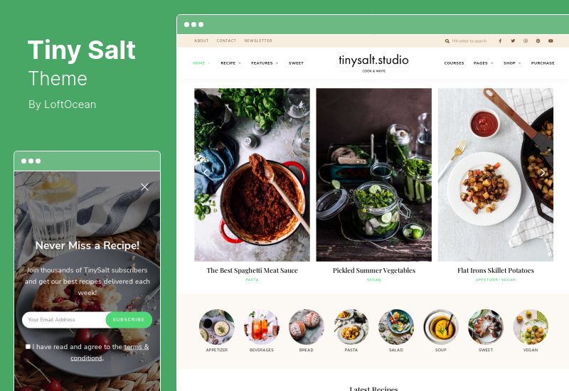 TinySalt 主题 - 个人美食博客 WordPress 主题