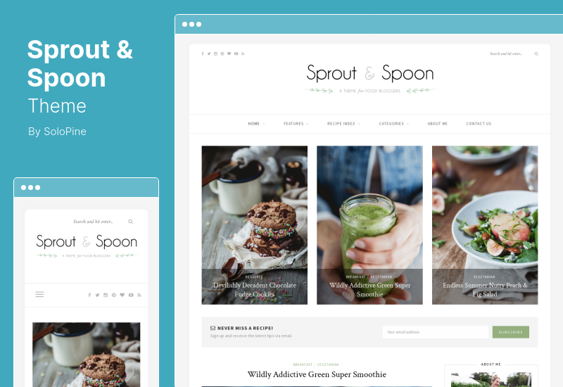Sprout & Spoon 主题 - 美食博客 WordPress 主题