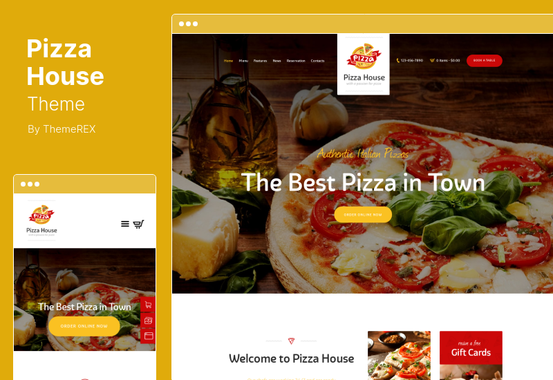 Pizza House Theme - 餐厅/咖啡厅/小酒馆 WordPress 主题