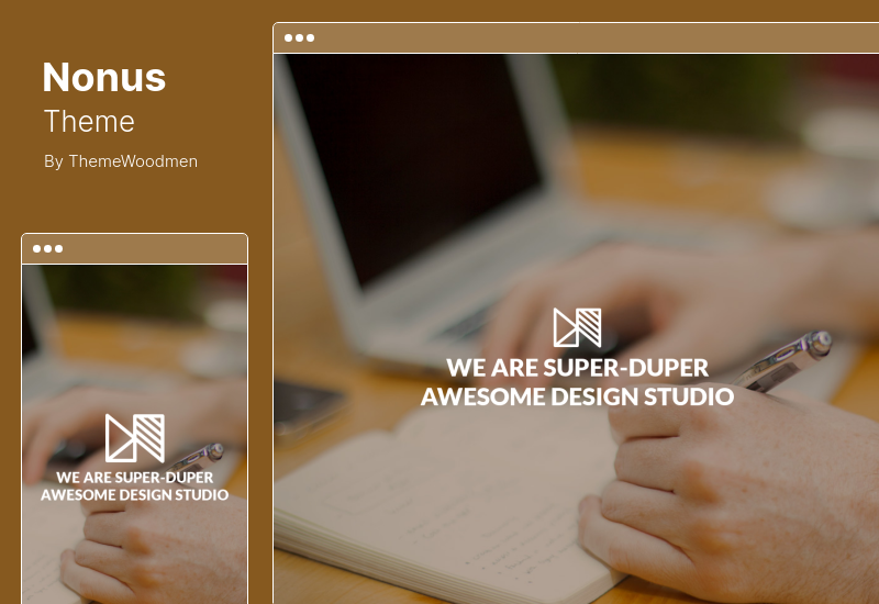 Nonus テーマ - Parallax Portfolio WordPress テーマ