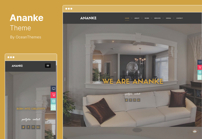 Ananke テーマ - One Page Parallax WordPress テーマ