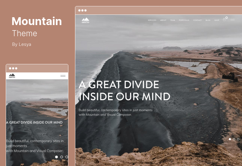 Mountain Theme - One Page Parallax WordPress テーマ