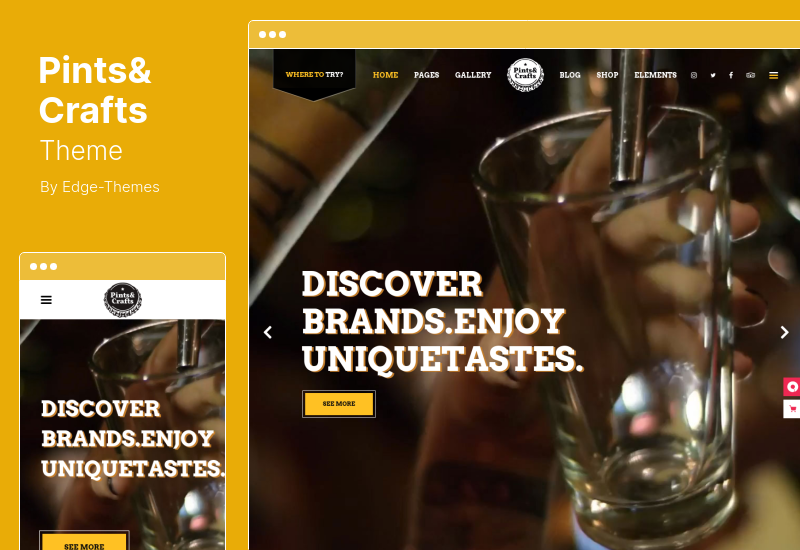 Tema Pints&Crafts - Tema WordPress pentru baruri, bere și pub