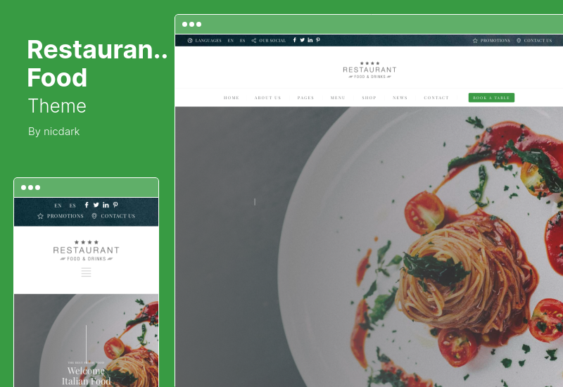 Restaurant Food Theme - Tema WordPress pentru restaurant