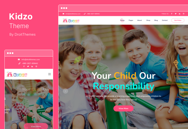 Tema Kidzo - Tema WordPress pentru copii și copii