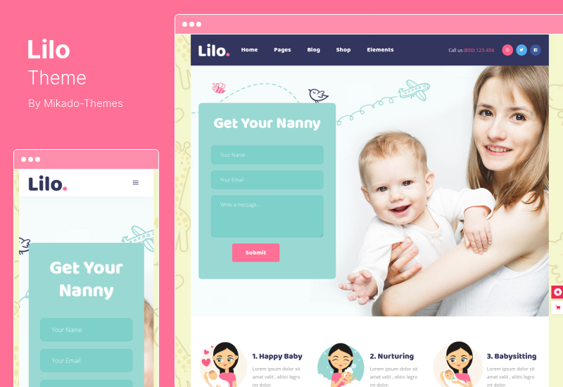 Tema Lilo - Tema WordPress pentru copii și grădiniță