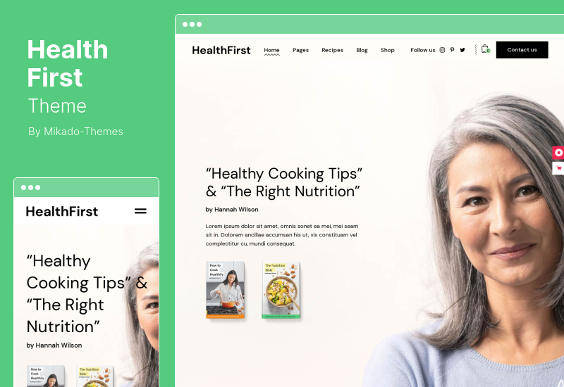 Tema HealthFirst - Tema WordPress pentru nutriție și rețete