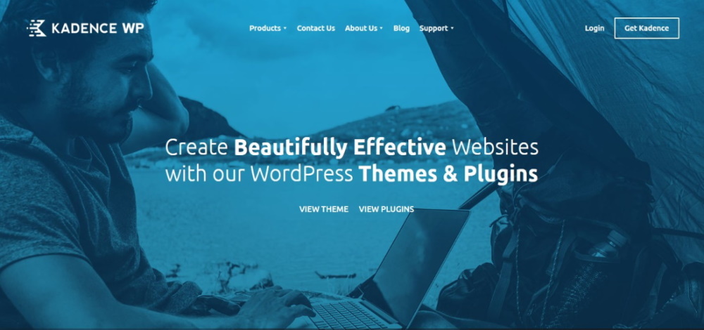 Pagina iniziale del sito Web ufficiale del tema WP di Kadence
