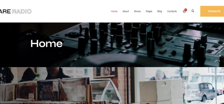 Raro tema WordPress per radio