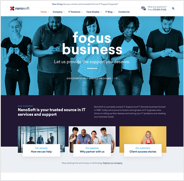 Cele mai bune 9 teme WordPress pentru compania IT 2022 8 nanosoft theme 31