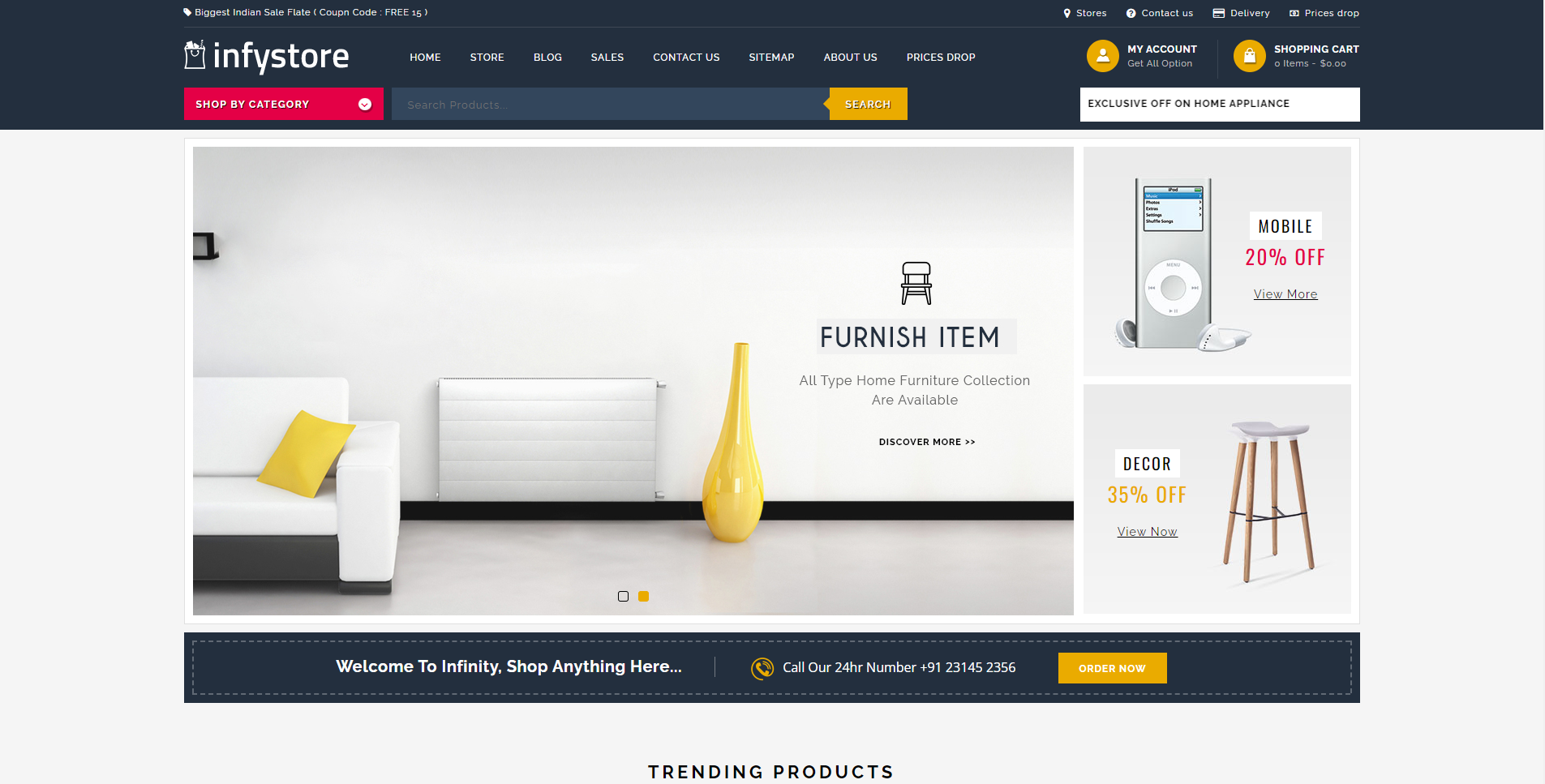 Infystore - Mobila Tema Prestashop