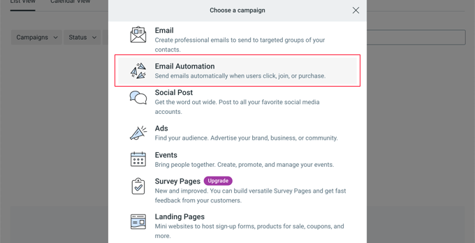 emailnewsconstantcontactsceglierecampagna Email Automation Campaign