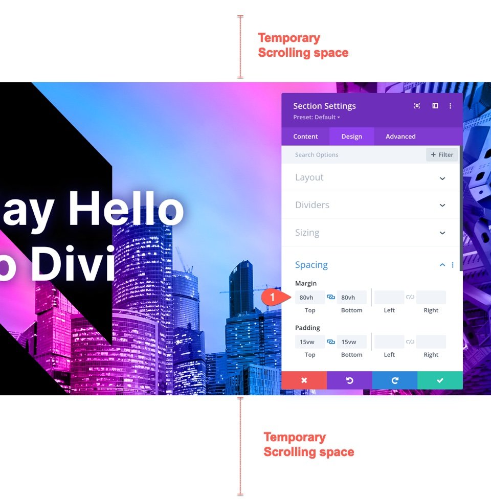 Fundal de imagine Parallax cu o suprapunere de gradient amestecat în Divi