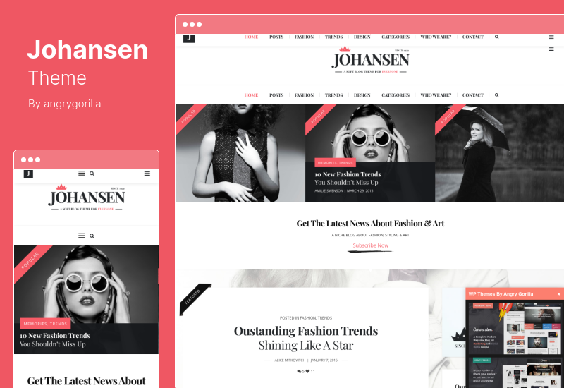 Johansen Theme — Тема WordPress для креативного нишевого блога