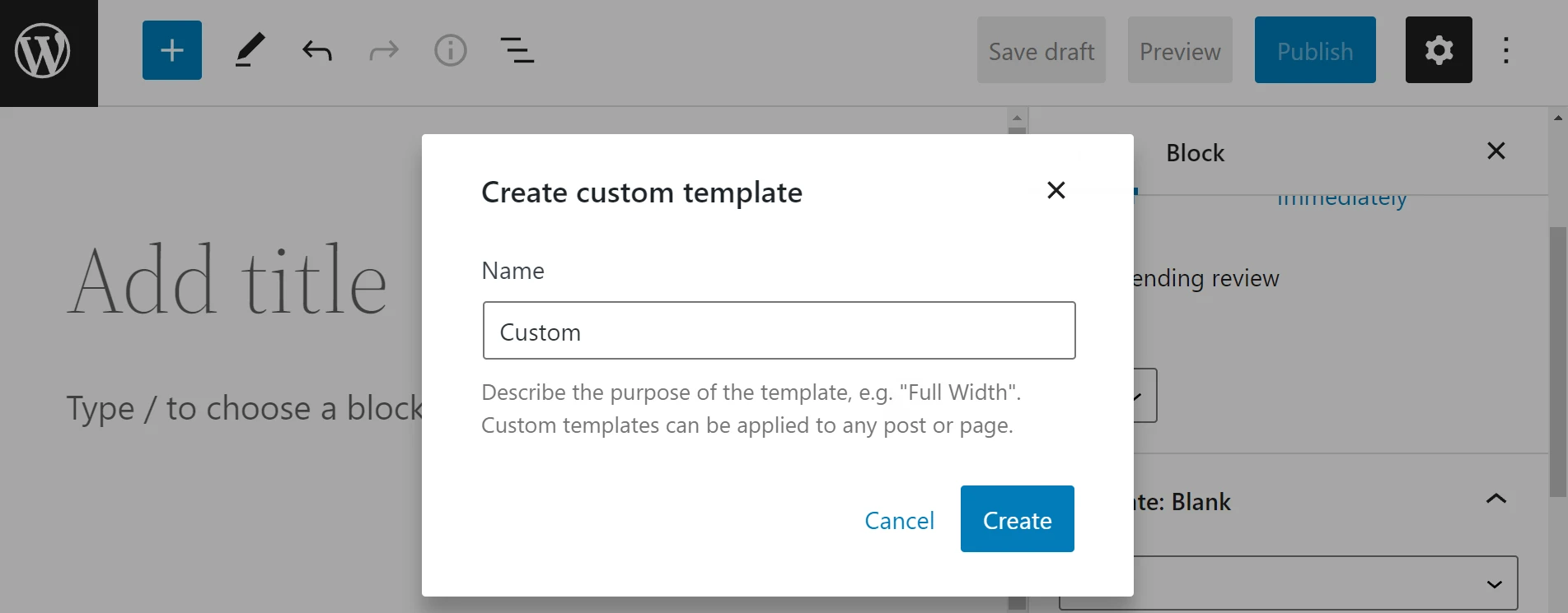 Создание пользовательского шаблона в WordPress.