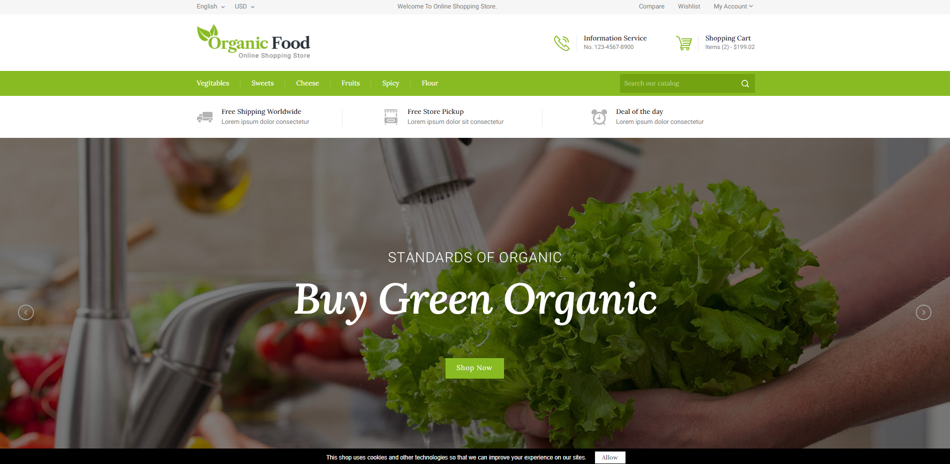 Comida Orgánica - Temas de Prestashop para Restaurantes de Comida