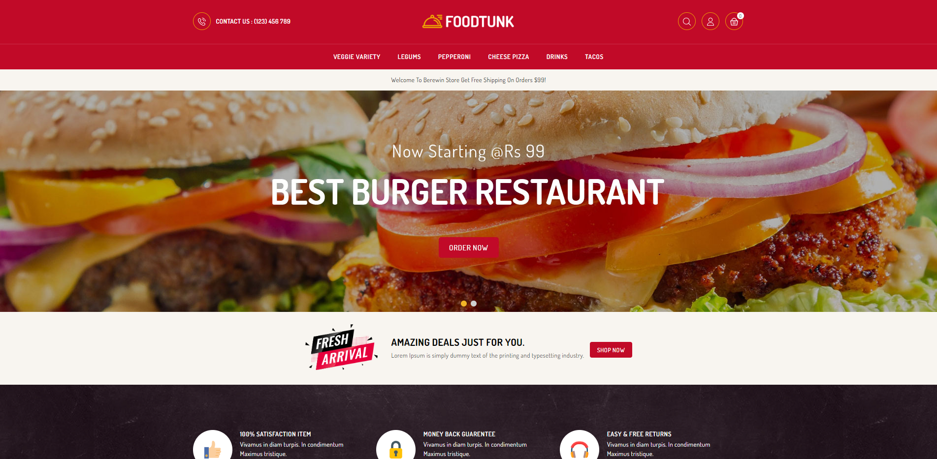 FoodTunk - Temas de Prestashop para restaurantes de comida