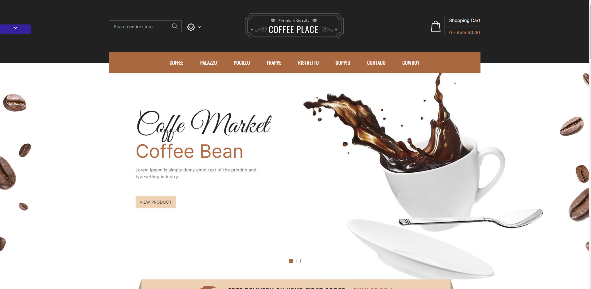 Coffee Place - Temas de Prestashop para restaurantes de comida