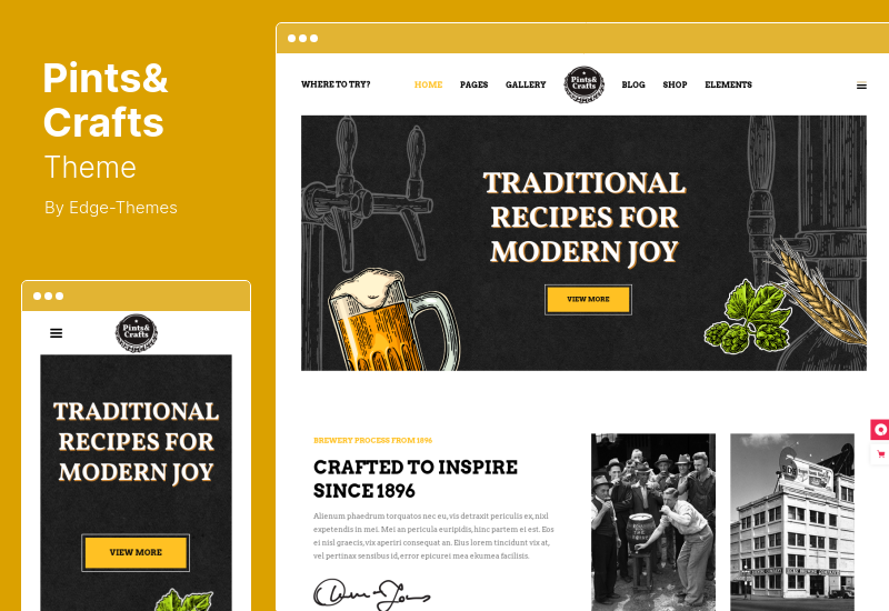 Tema Pint & Kerajinan Tangan - Tema WordPress Bar, Bir & Pub