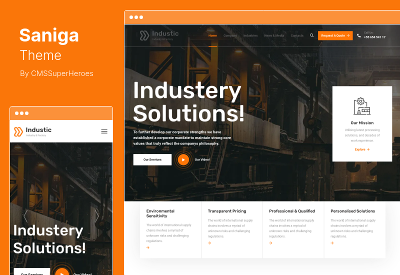 Saniga Theme - Desinfeksi & Sanitasi Tema WordPress