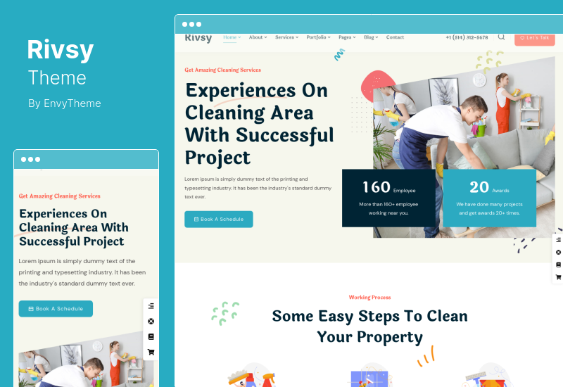 Tema Rivsy - Layanan Pembersihan Tema WordPress