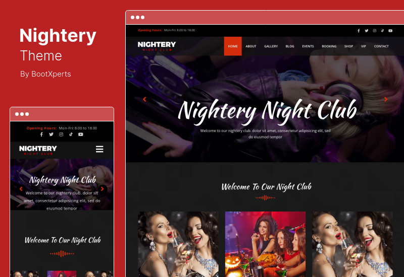 Tema Nightery - Tema WordPress Klub Malam