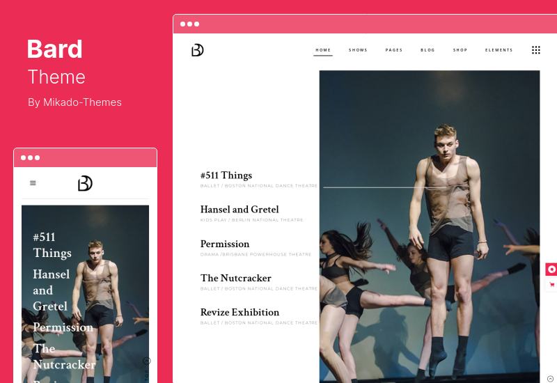 Tema Bard - Tema WordPress Teater dan Seni Pertunjukan