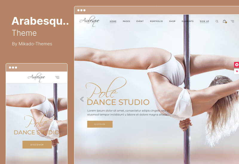 Tema Arabesque - Tema WordPress Sekolah Balet dan Studio Tari Modern
