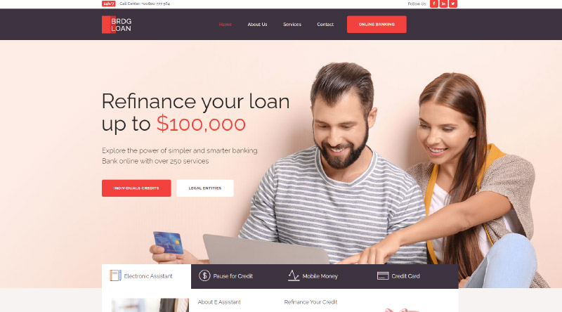 Los 5 mejores temas de WordPress para préstamos que más inspiran confianza 3 Bridge Loan WordPress Theme