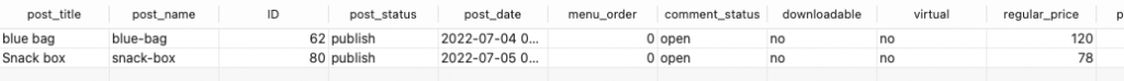 esempio csv del plugin gratuito per l'esportazione del prodotto