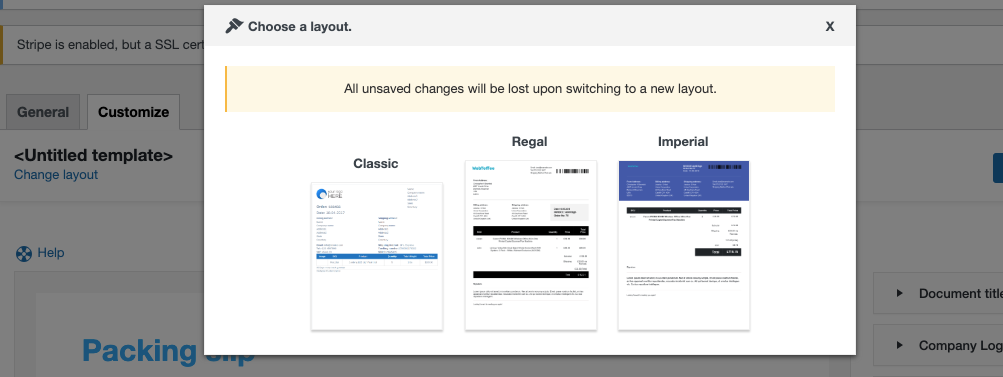 Disponibili 3 layout per i documenti di trasporto