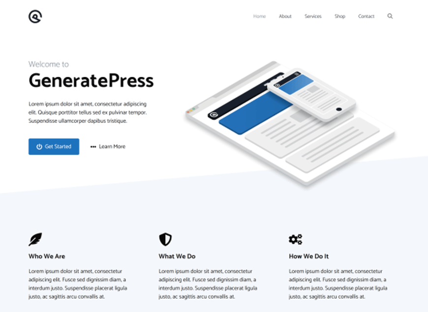 GeneratePress - temă wordpress ușoară