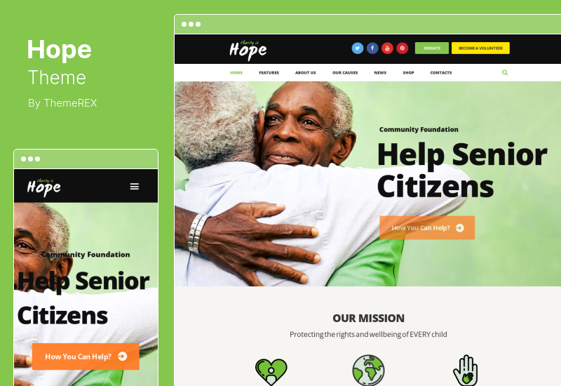 Tema Hope - Tema de WordPress para organizaciones benéficas, sin fines de lucro y donaciones
