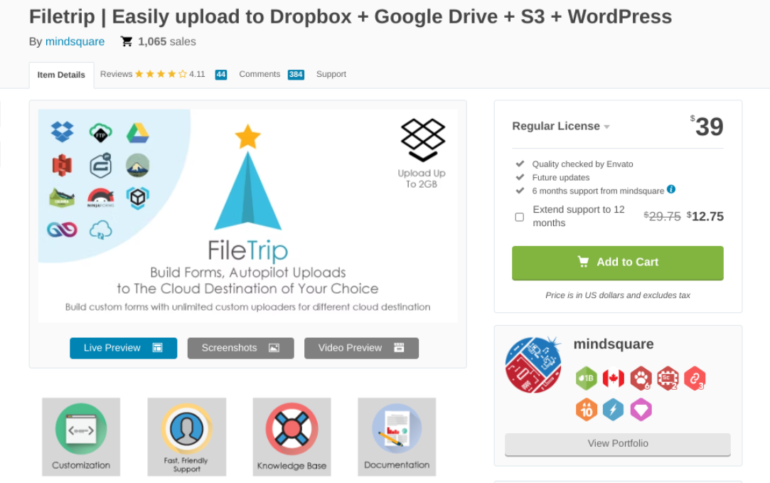 Pluginul Filetrip de pe CodeCanyon...